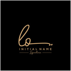 Letter LO Signature Logo Template Vector