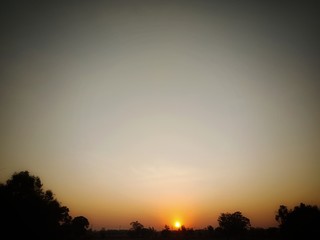 Beautiful sky and morning sunshine