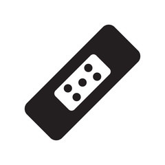 Bandage plaster icon in trendy flat style design. Vector graphic illustration. Plaster icon for website design, logo, app, and ui. Vector file. EPS 10.