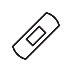 Bandage plaster icon in trendy outline style design. Vector graphic illustration. Plaster icon for website design, logo, app, and ui. Editable vector stroke. EPS 10.