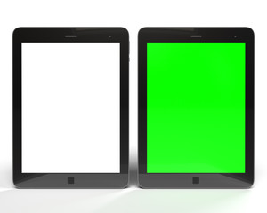 3d rendering of a digital tablet - isolated on white background, with clipping path. Realistic 3d rendering object isolated from background