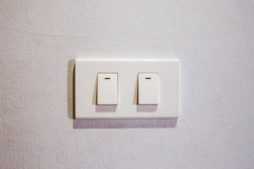 light switch on the wall
