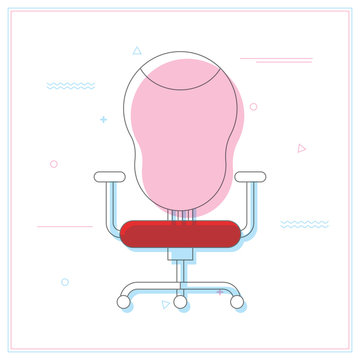 Office chair icon simple illustration