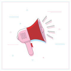 Megaphone flat. Megaphone vector. Megaphone illustration