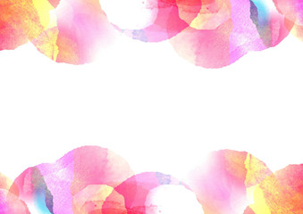 水彩手描き　春　背景イラスト