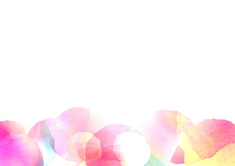 水彩手描き　春　背景イラスト