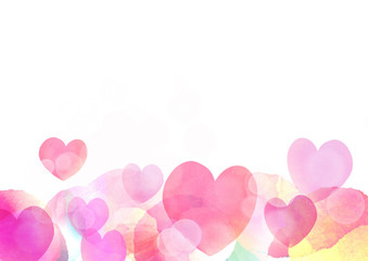 ハート　バレンタイン　背景イラスト