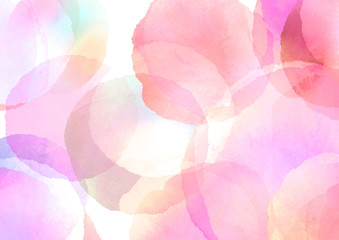 水彩手描き　春　背景イラスト