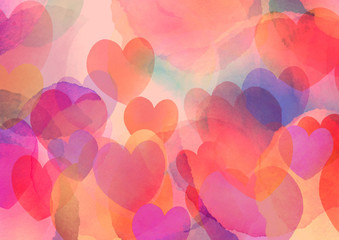 ハート　バレンタイン　背景イラスト