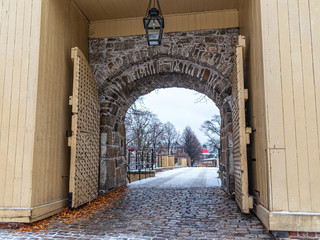 The open gates of the fortress Akershus