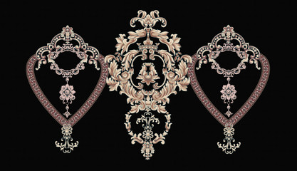 Baroque design, luxury European design，the wallpaper design