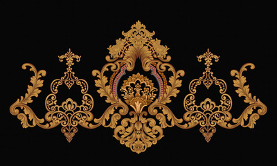 Baroque design, luxury European design，the wallpaper design