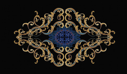 Baroque design, luxury European design，the wallpaper design