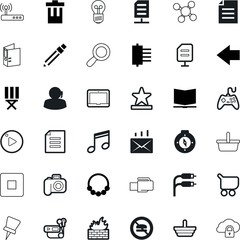 web vector icon set such as: save, price, router, binders, geography, pin, diet, pinned, board, tack, magnification, ring, photography, finance, lock, technical, support, garbage, beauty, key, email