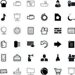 web vector icon set such as: study, socket, submarine, cartoon, payment, secretary, key, media, cooking, smart, ship, game, purchase, avatar, military, trendy, retail, archive, doorbell, electric