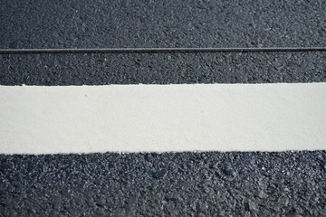 White traffic color line Under construction