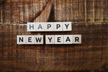 Happy New Year alphabet letter