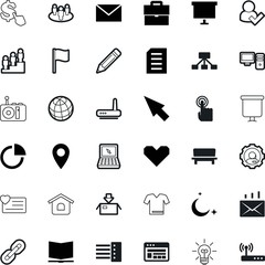 web vector icon set such as: contour, world, responsive, start, tap, t, helpline, head, commerce, electrocardiogram, medicine, icone, help, round, charts, portfolio, game, finish, corporate, trendy