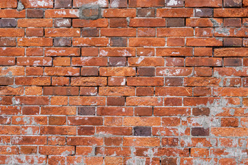 Classic rough and grunge dirty brick texture wallpaper background for graphic resource.