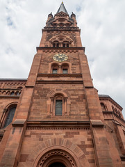 Fototapeta premium Freiburg, Germany - June 23rd, 2019: The Johanneskirche is a catholic church located in Freiburg im Breisgau.