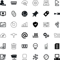 web vector icon set such as: arrows, wireless, pinned, industry, rubbish, curve, submit, broadband, privacy, friend, arms, container, needle, money, steel, no, clean, teamwork, folders, magnifier