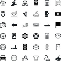 web vector icon set such as: roundabout, football, action, Graduation, art, automobile, operator, mailing, break, connected, handle, video, surfing, switch, electricity, clock, astrology, online, usb