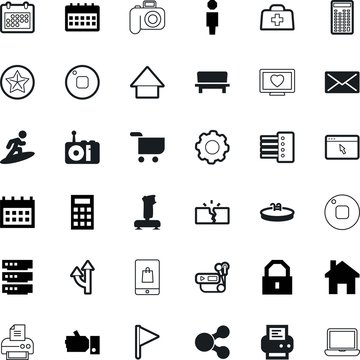web vector icon set such as: wire, text, station, toy, conflict, letter, medical, share, pulse, laser-jet, backup, view, relax, machine, pc, controller, extreme, first, cardiology, photo, gears