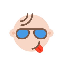 Baby face flat style icon, vector illustration