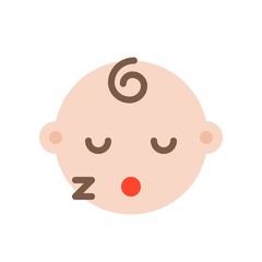 Sleep Baby flat style icon, vector illustration