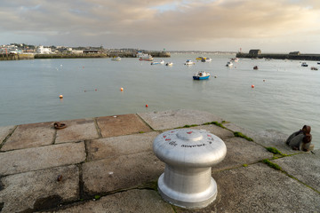 Granville in der Normandie Frankreich Hafen