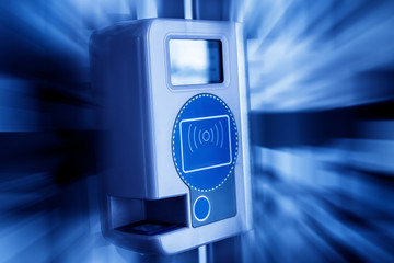 Public transportation credit card machine