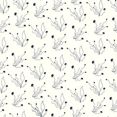 Light textile pattern on a white background. Seamless vector floral pattern for fabric tiles, bedding and wallpaper on the wall.