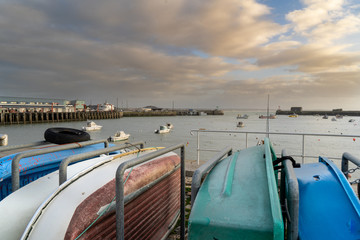 Granville in der Normandie Frankreich Hafen