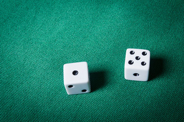 Dice on the table