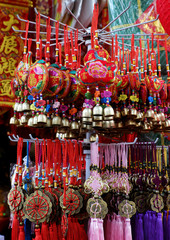 ornaments to decor for springtime sale at decorate store, Binh Tay market