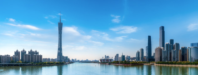 Guangzhou City Modern Architecture Landscape Skyline