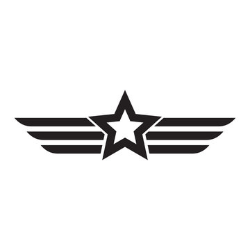Military emblem logo design vector template