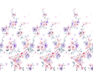 Obraz na płótnie Canvas Flower,Watercolor flowers， suitable for wallpaper design
