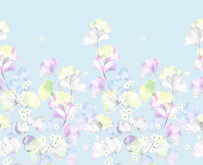 Flower,Watercolor flowers， suitable for wallpaper design