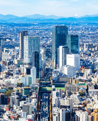 再開発が進む渋谷エリア　縦位置　2019年12月撮影