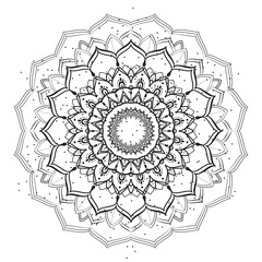 Fototapeta premium black and white mandala vector ornament