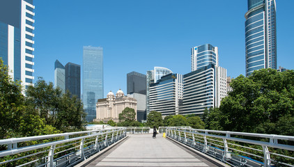 Obraz premium Guangzhou Financial District Plaza Architectural Landscape Office Building