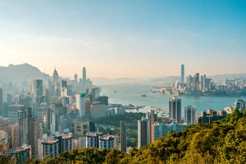 Foto op Plexiglas Hong Kong City skyline , and Kowloon and HongKong Island - © hanohiki