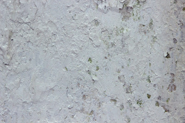 white and gray putty stucco wall, uneven grunge texture, whitewash. Plaster fell off