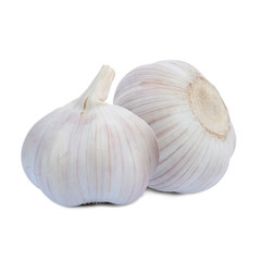 Garlic isolated on white background with clipping path.