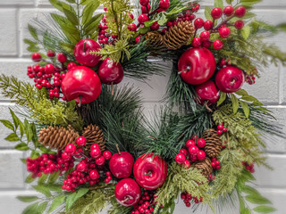 Christmas wreath Christmas decoration on the door