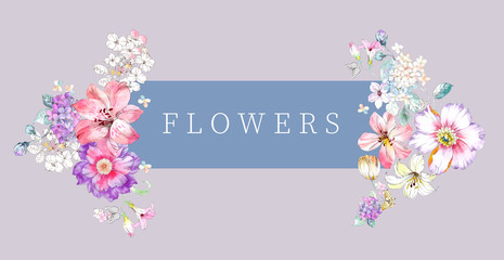 Watercolor flowers 