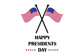 Happy Presidents day in United States, celebrated in February on Washington's birthday. Vector illustration for banner, graphics, prints, slogan tees, stickers, cards, poster, emblem and other creativ