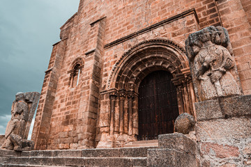 Fototapeta na wymiar Romanesque church of San Pedro de Almocovar, Alcantara, Caceres province, Extremadura, Spain