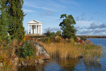Newly restored Temple of Neptune in Monrepos park.